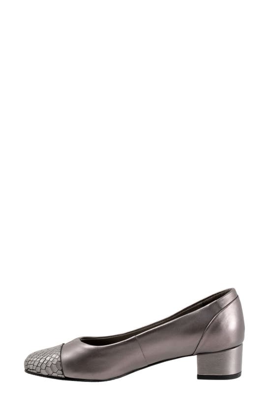 Shop Trotters Daisy Pump In Pewter Snake