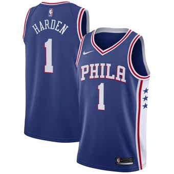 James Harden Philadelphia 76ers 2023/24 Association Edition Nike Men's Dri-Fit NBA Swingman Jersey in White, Size: Large | DX8472-100