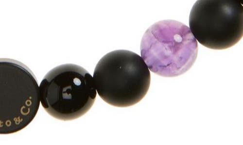 Caputo & Co Vibrant Beaded Stretch Bracelet In Amethyst