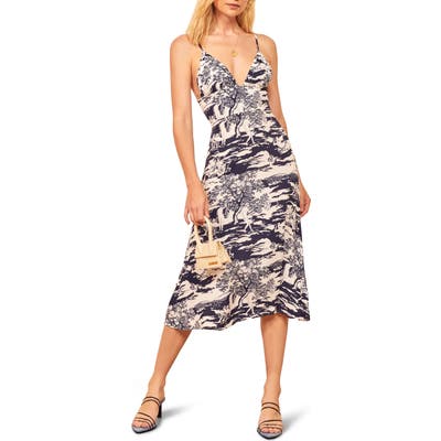 Reformation Dove V-Neck Sundress, Blue