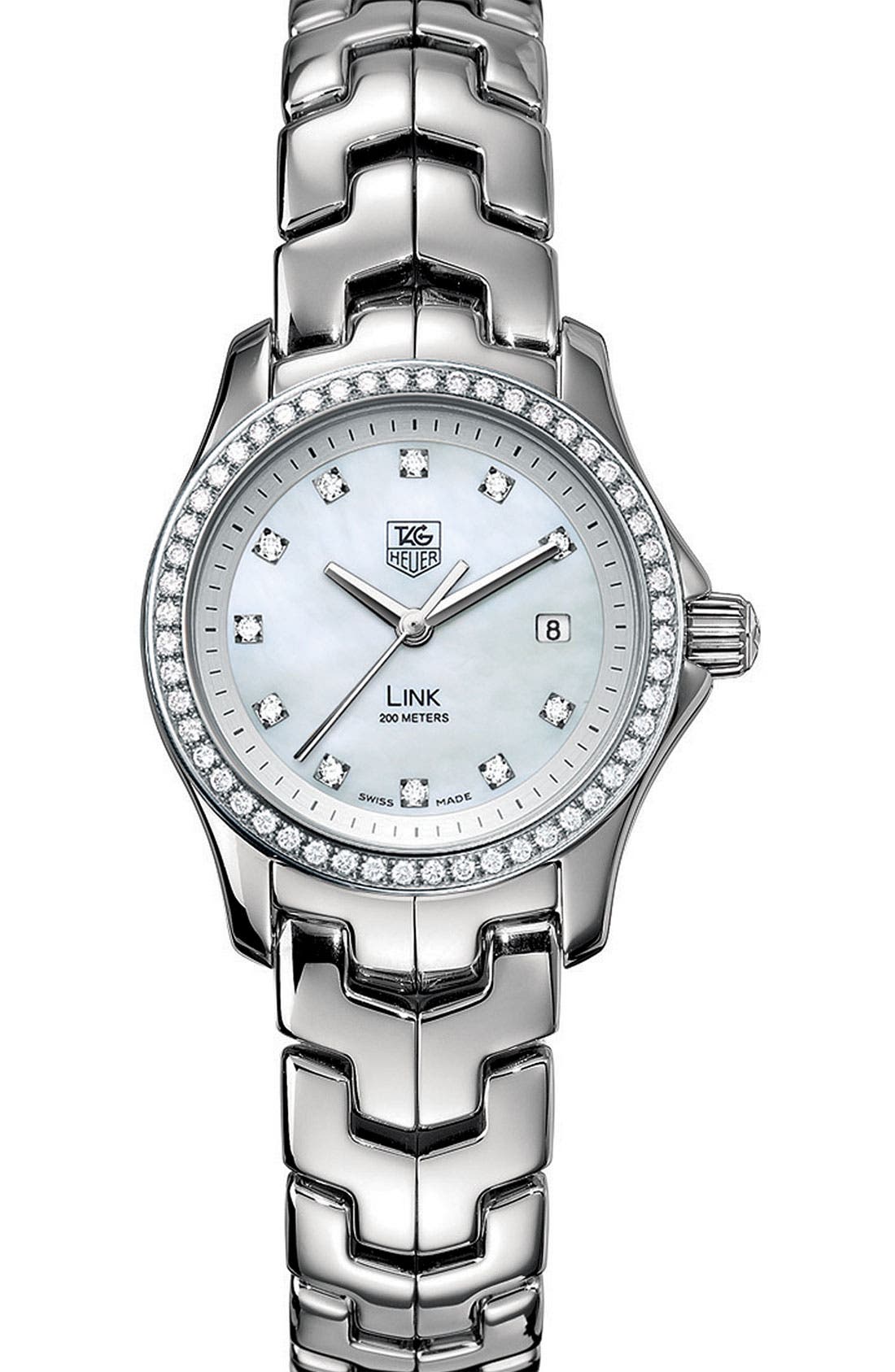 TAG Heuer 'Link' Diamond Watch Nordstrom