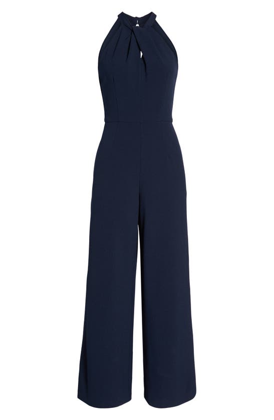 Julia Jordan Halter Neck Jumpsuit In Navy