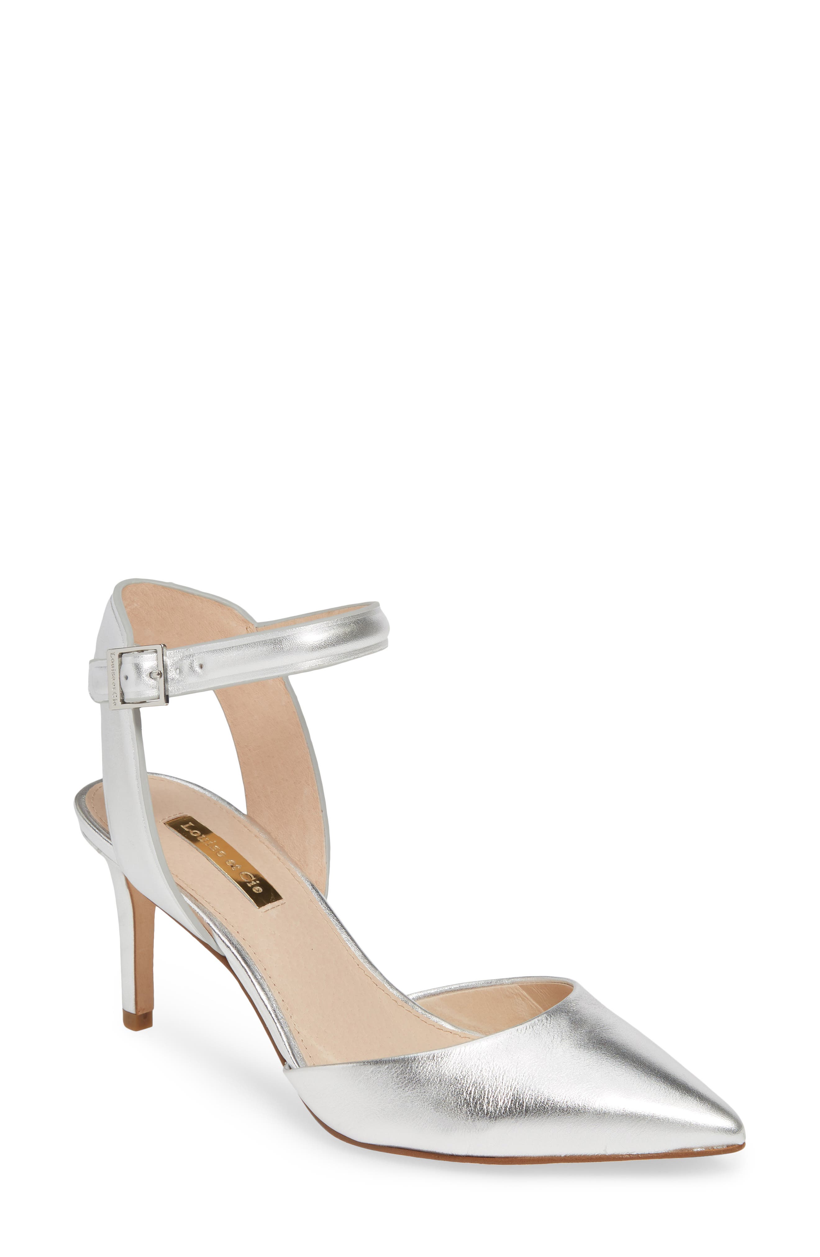 Louise Et Cie Kota Ankle Strap Pump, Metallic