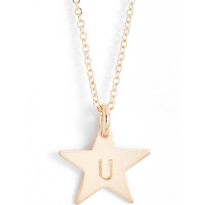 Nashelle 14K-Gold Fill Initial Mini Star Pendant Necklace