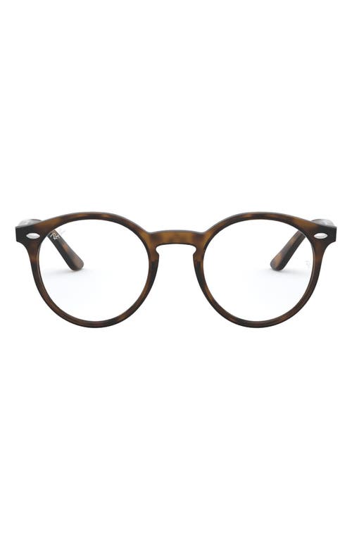 Ray-Ban Kids' 44mm Round Optical Glasses in Havana at Nordstrom