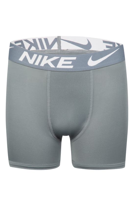 Nike Kids' Assorted 3-pack Micro Essentials Boxer Briefs In Grey/ Black