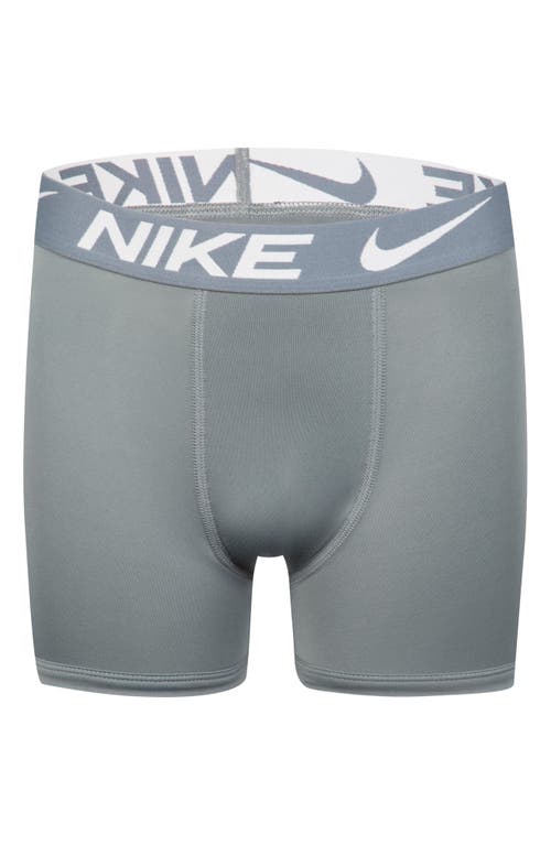 Nike Boys' 3 Pack Essential Boxer Briefs - Little Kid, Big Kid In Grey/black