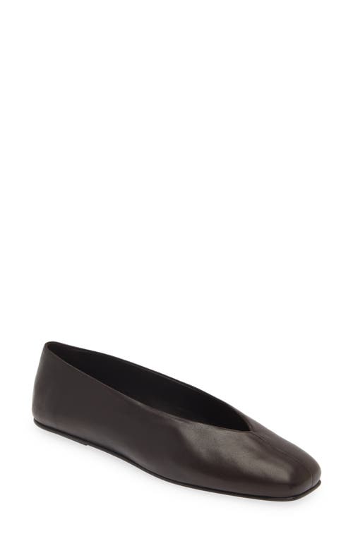 The Row Eva Two Ballet Flat Dark Brown at Nordstrom,
