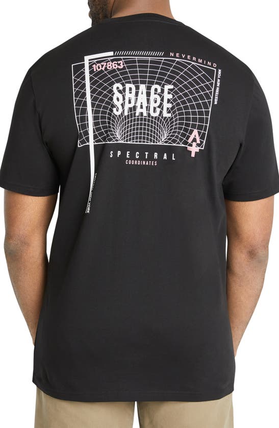 Shop Johnny Bigg Space Cotton Graphic T-shirt In Black
