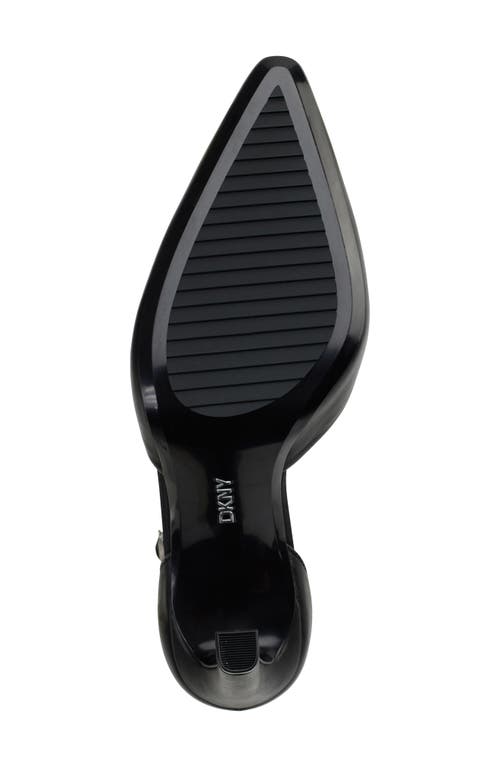 Dkny Cillian Ankle Strap Pointed Toe Pump In Black