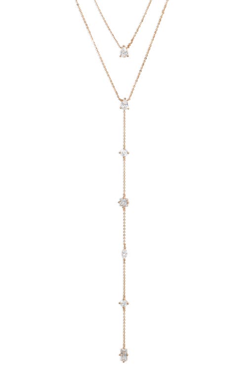 Double Lariat Necklace in Gold