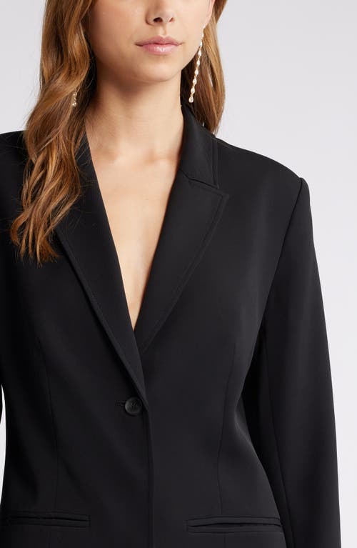 Shop Open Edit Long Sleeve Blazer Minidress In Black