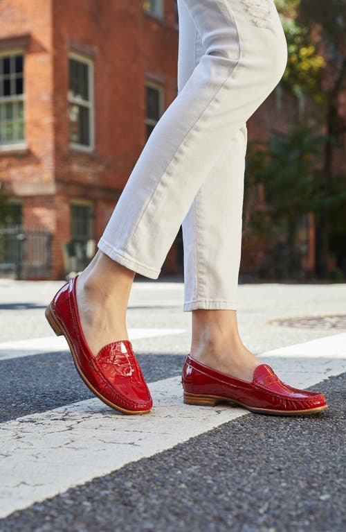 Marc Joseph New York East Village Penny Loafer In Red Patent
