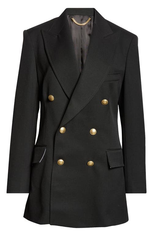 Victoria Beckham Double Breasted Long Blazer Black at Nordstrom, Us