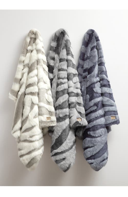 Shop Ugg(r) Shayla Faux Fur Throw Blanket In Space Age/gravel Grey