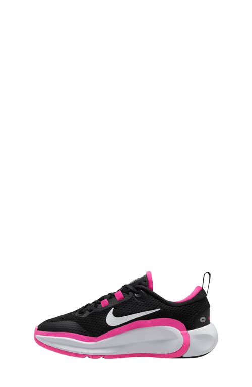 Nike Kidfinity Sneaker In Black/white/laser Fuchsia