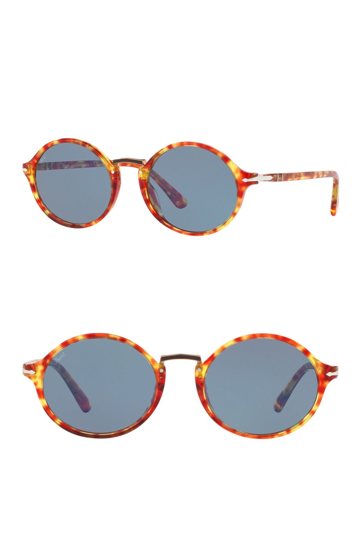 persol 53mm round sunglasses