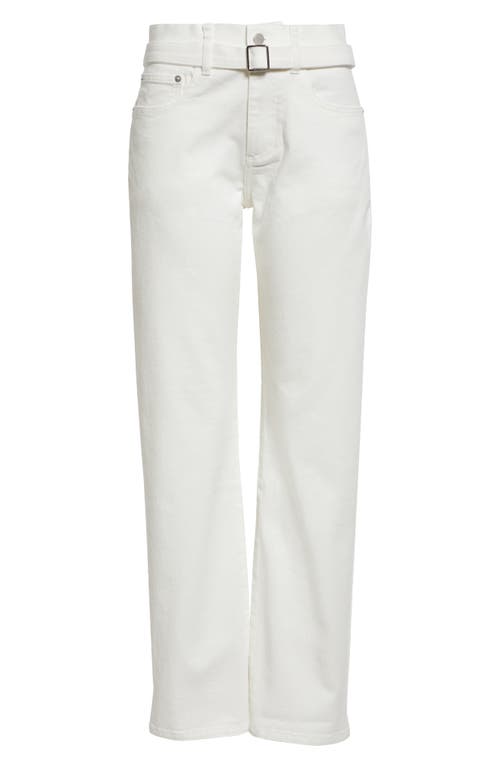 Shop Proenza Schouler Ellsworth Belted Straight Leg Jeans In White