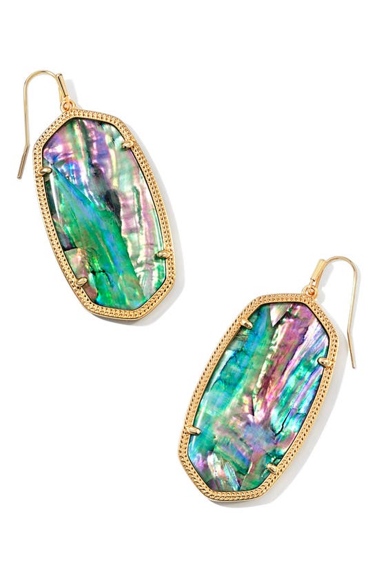 Kendra Scott Danielle Pendant Earrings In Lilac Abalone/ Gold