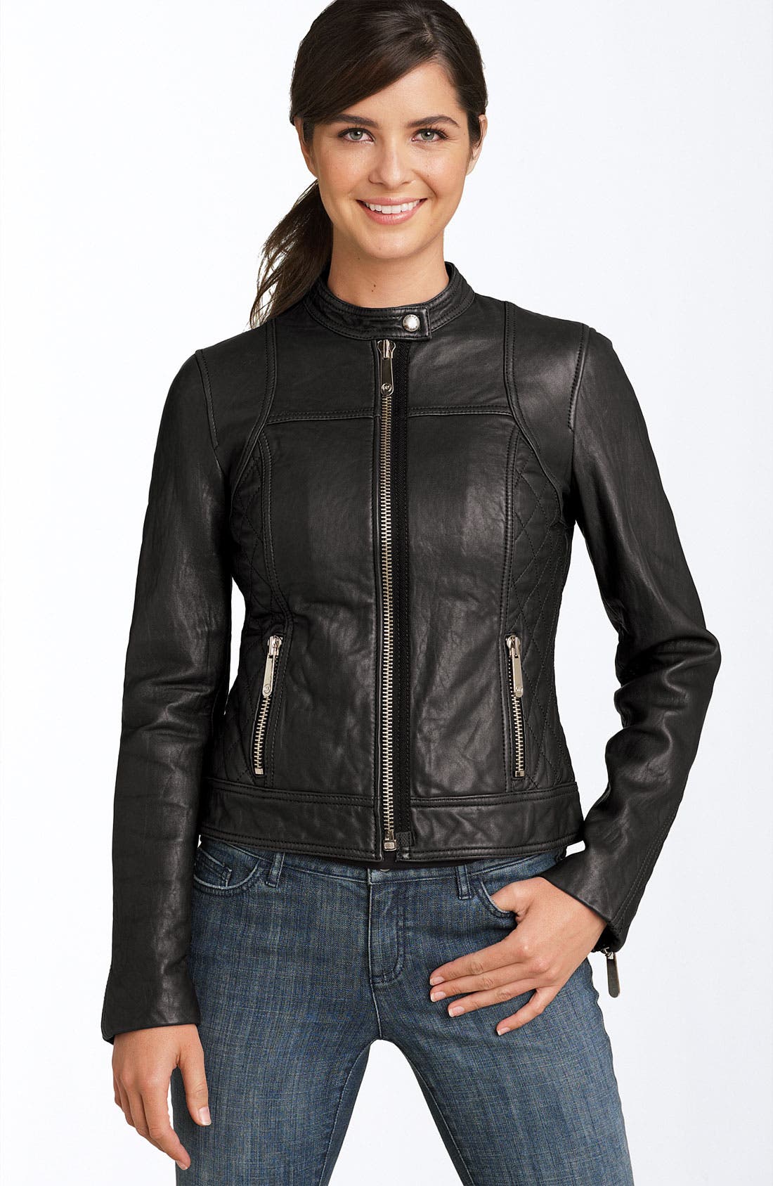 michael kors scuba leather jacket