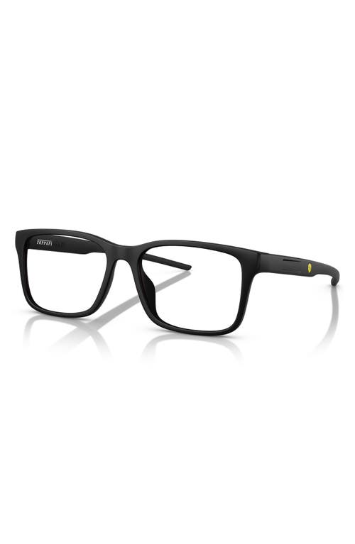 Scuderia Ferrari 56mm Square Optical Glasses In Matte Black