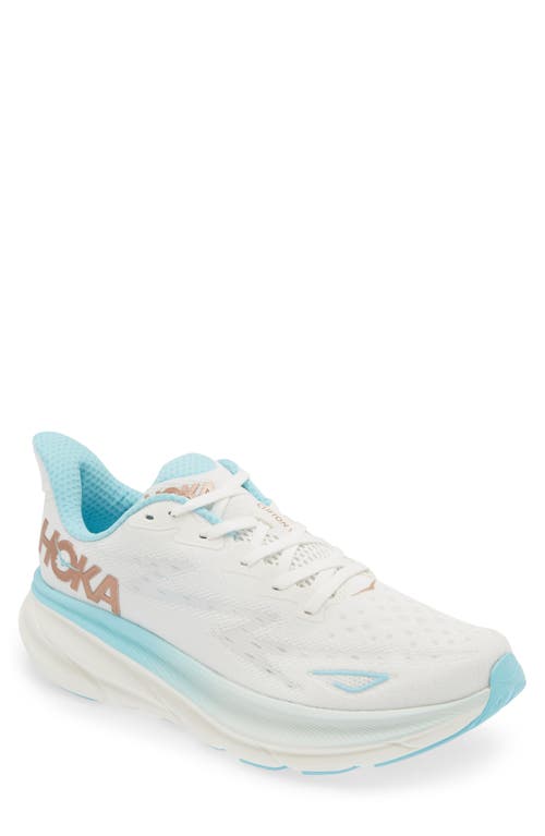 Shop Hoka Clifton 9 Running Shoe In Frost/rose Gold