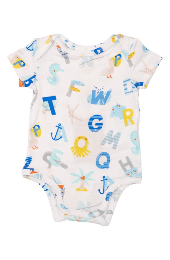 Angel Dear Babies' Nautical Abc Bodysuit In Blue