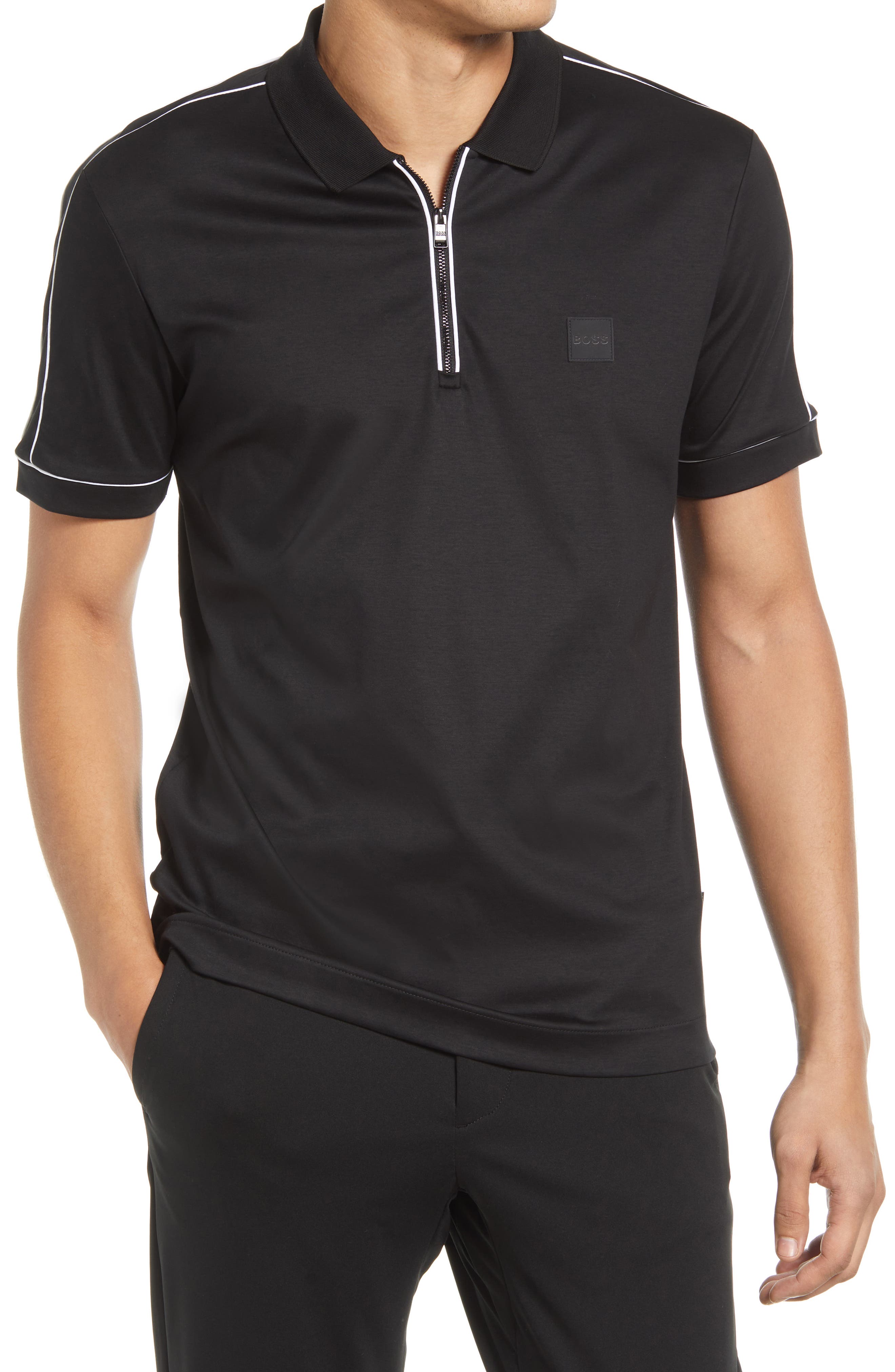 black boss polo