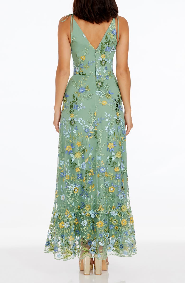 Dress the Population Sunny Embroidered Floral A-Line Gown | Nordstrom