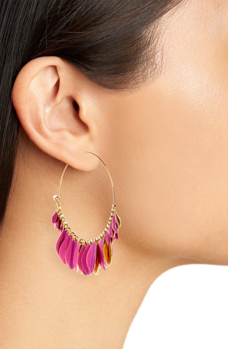 Redelijk met de klok mee Geestig Isabel Marant Color Shiny Leaf Hoop Earrings | Nordstrom