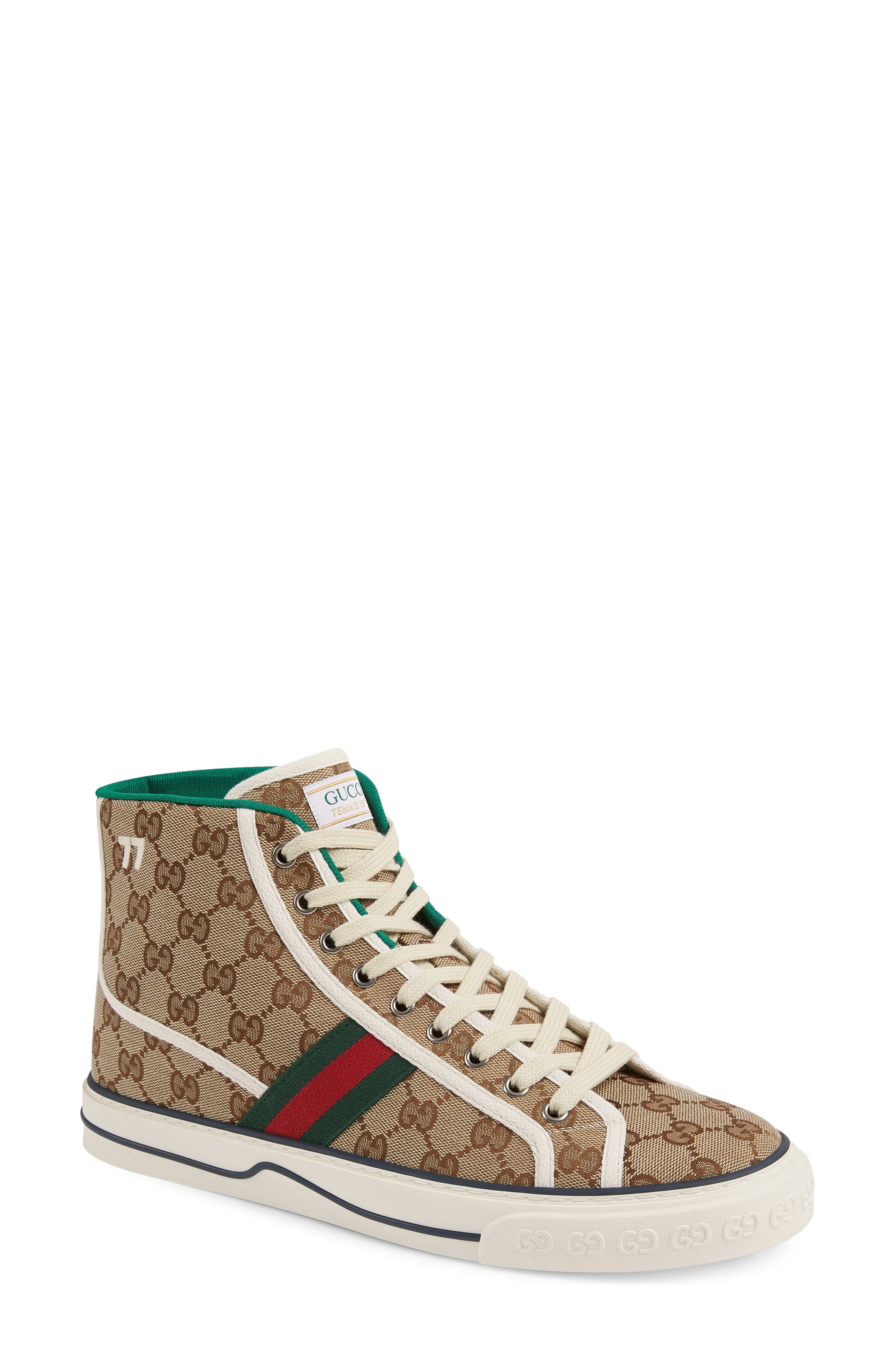 Gucci Tennis 1977 High Top Sneaker in Beige/White at Nordstrom, Size 13Us