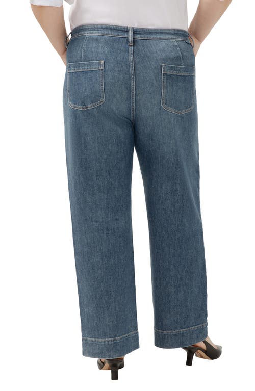 Jag Sophia High Waist Ankle Wide Leg Jeans In Eiffel Blue