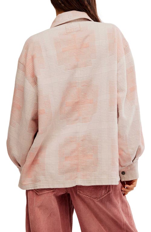 FREE PEOPLE FREE PEOPLE KEEP IT COZY PLAID COTTON FLANNEL OVERSHIRT