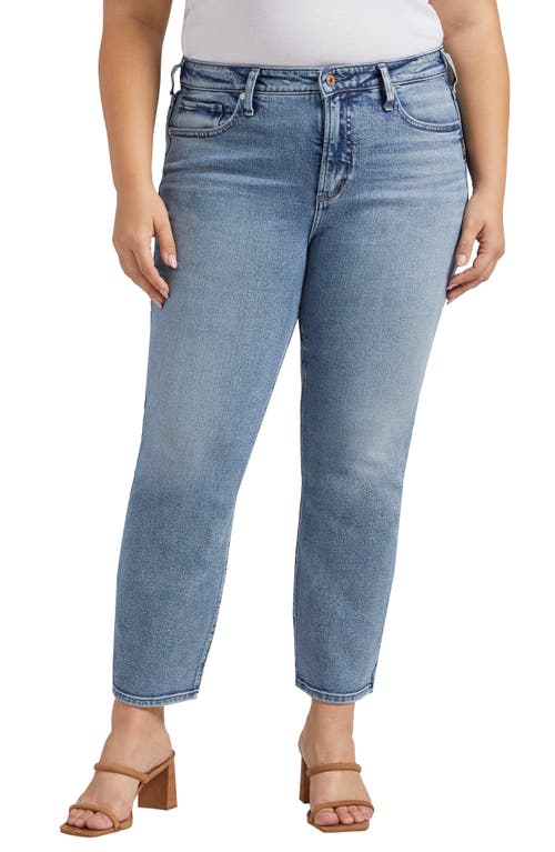 Silver Jeans Co. Most Wanted High Waist Straight Leg Jeans in Indigo at Nordstrom, Size 18W X 27