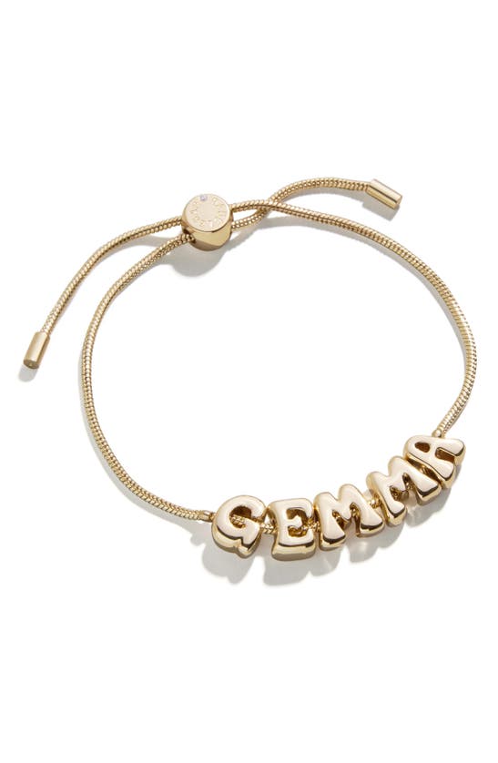 Shop Baublebar Bubble Custom Slider Bracelet In Gold