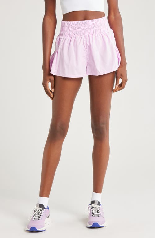 Shop Fp Movement By Free People Free People Fp Movement Get Your Flirt On Shorts In Powder Pink