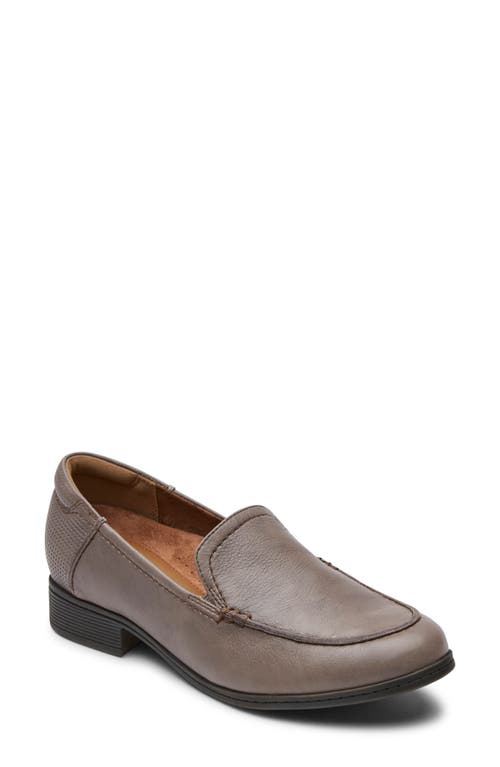Crosbie Moc Toe Loafer in Dover Grey Leather