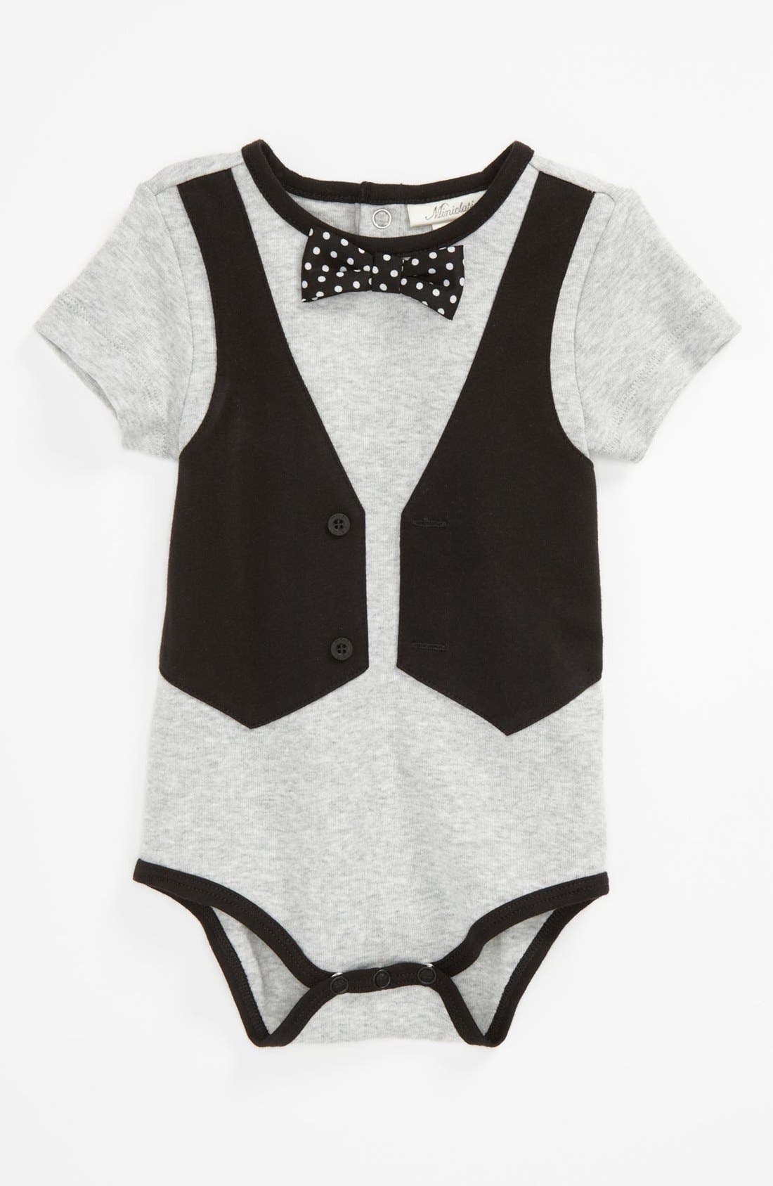 Miniclasix Bow Tie Bodysuit (Baby) Nordstrom