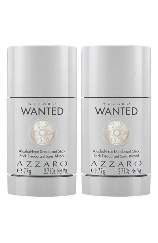 Azzaro Wanted Alcohol-free Deodorant Stick Duo In White