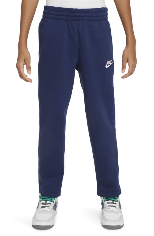 Nike Kids' Club Fleece Sweatpants In Midnight Navy/white