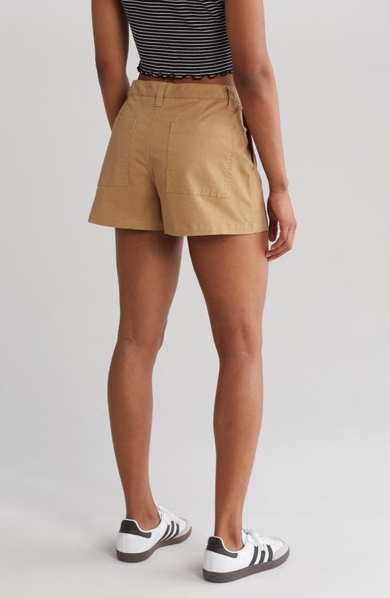Shop Abound Mid Rise Utility Shorts In Tan Cartouche