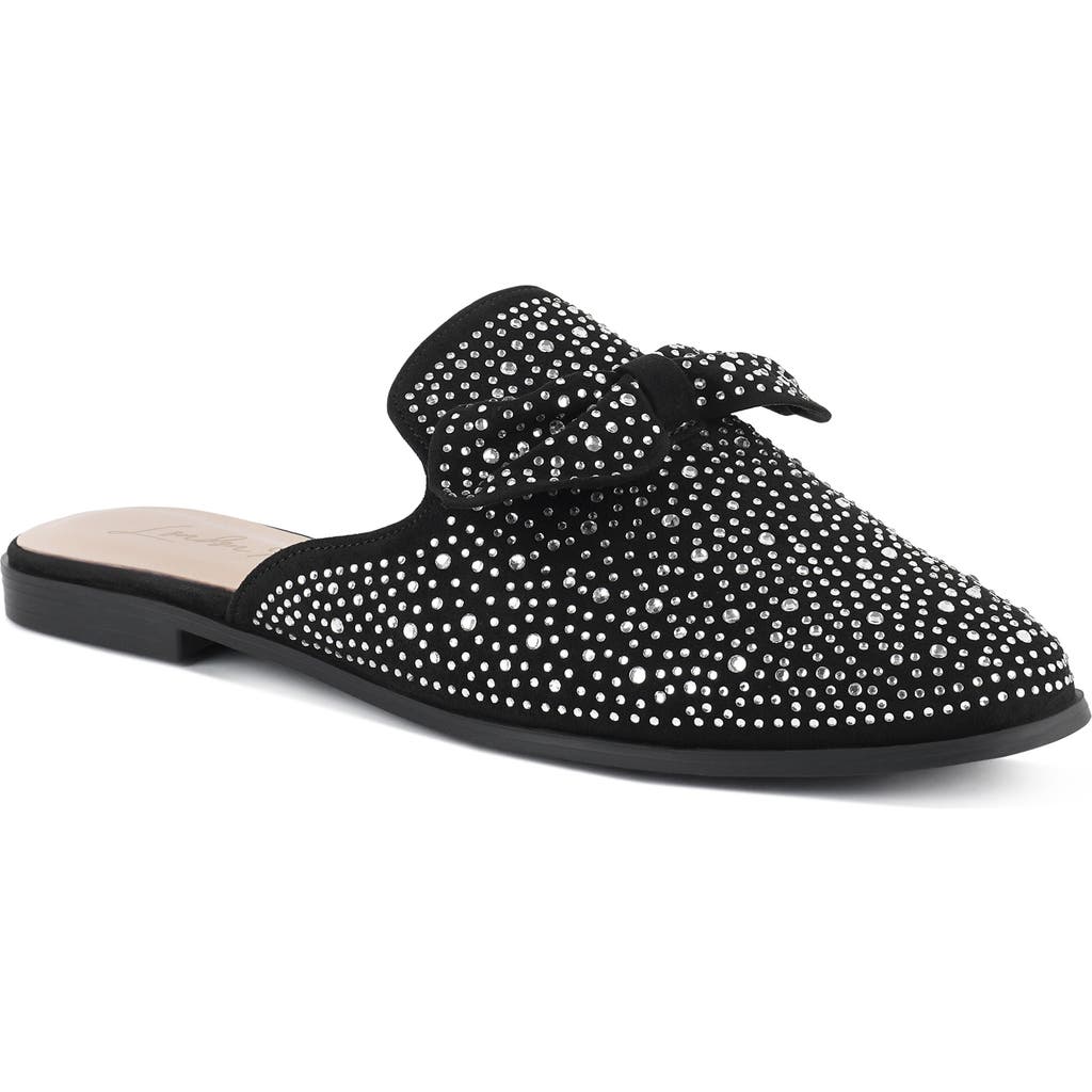 London Rag Whoopie Rhinestone Mule In Black
