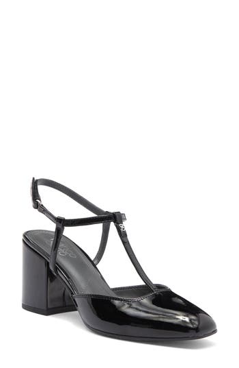 Franco Sarto Tasha T-strap Pump In Black Patent