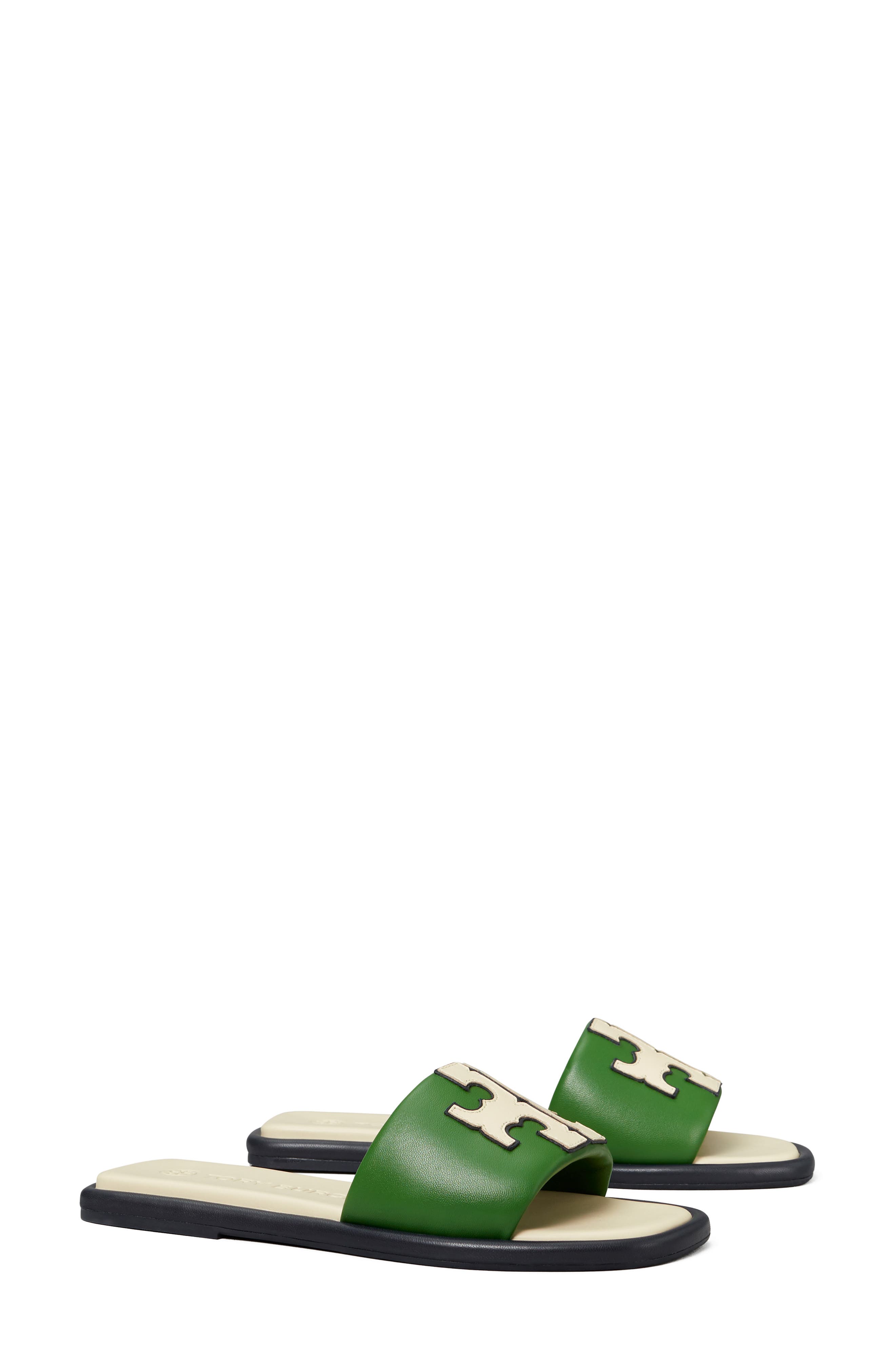 tory burch white slides