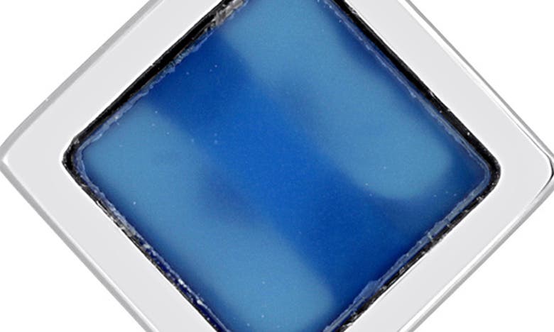 Delmar Agate Stud Earrings In Blue