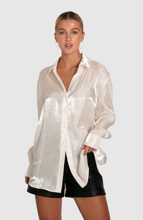 Belle & Bloom Back To You Irredescent Shirt In White