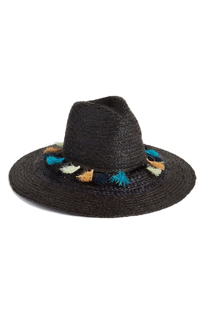 BCBGMAXAZRIA Tassel Straw Panama Hat | Nordstrom