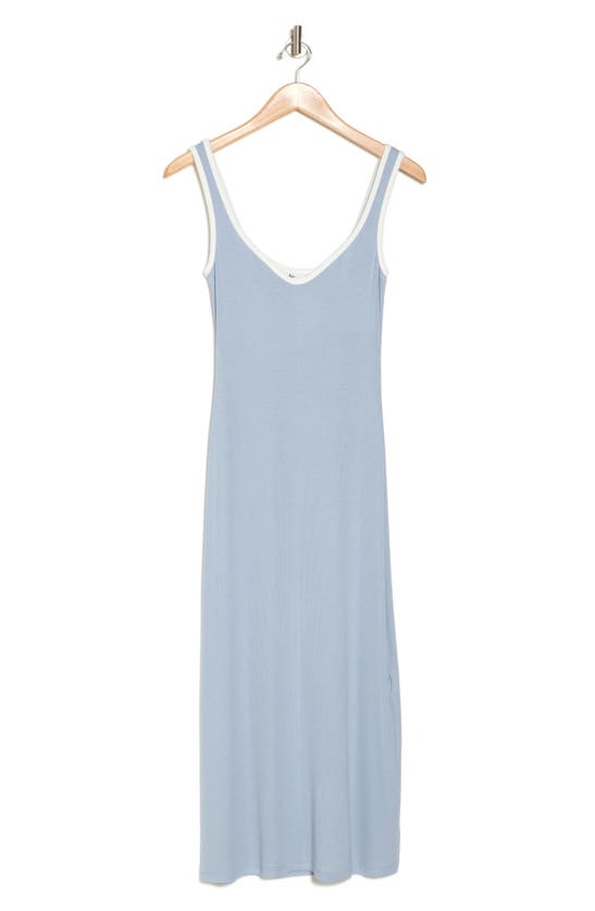 Shop Elodie Tank Midi Dress In Blue White