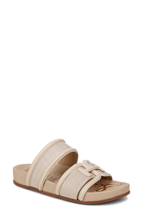 Shop Sam Edelman Rowan Platform Slide Sandal In Light Natural/linen Se