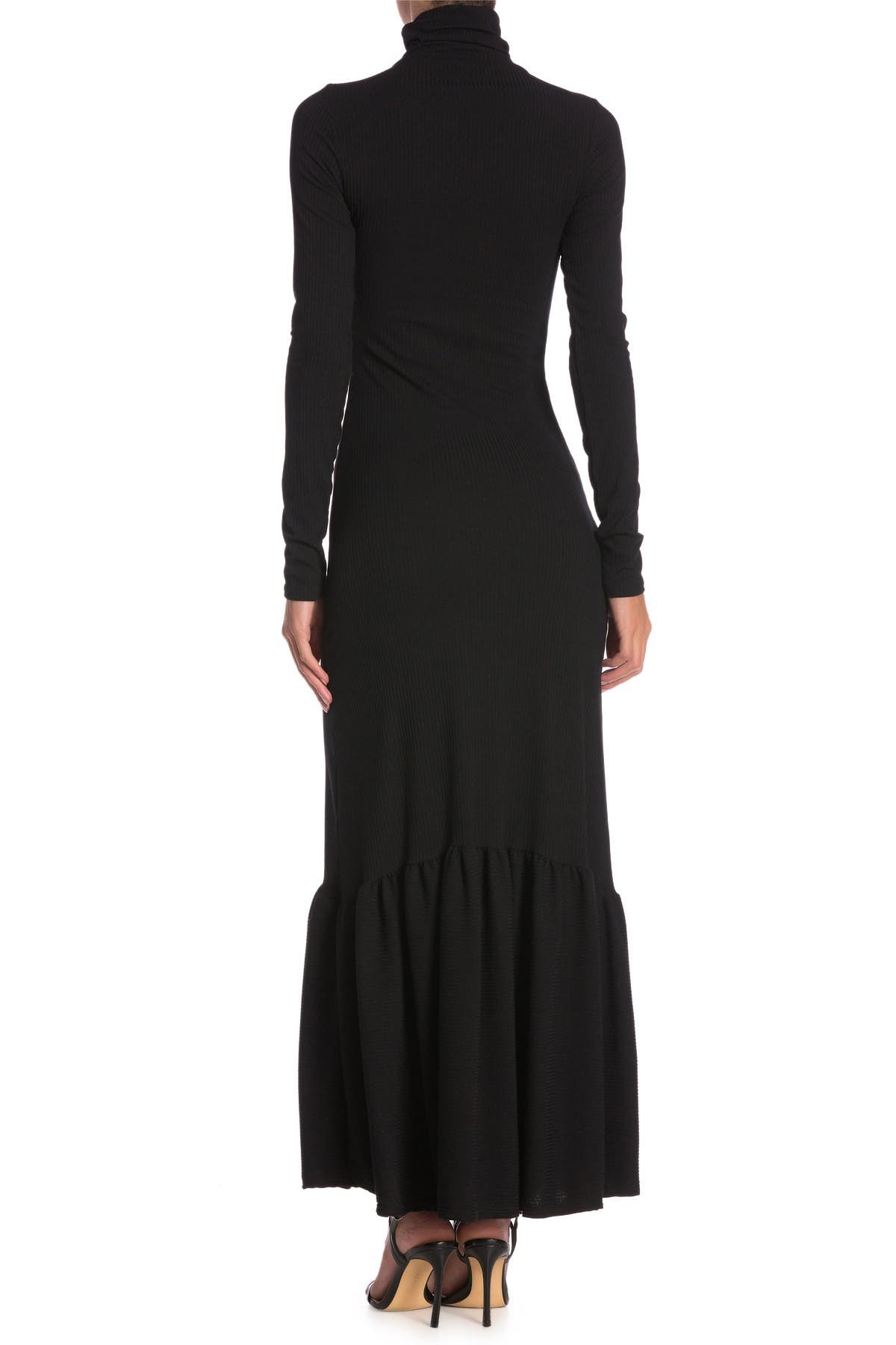 turtle neck long sleeve maxi dresses